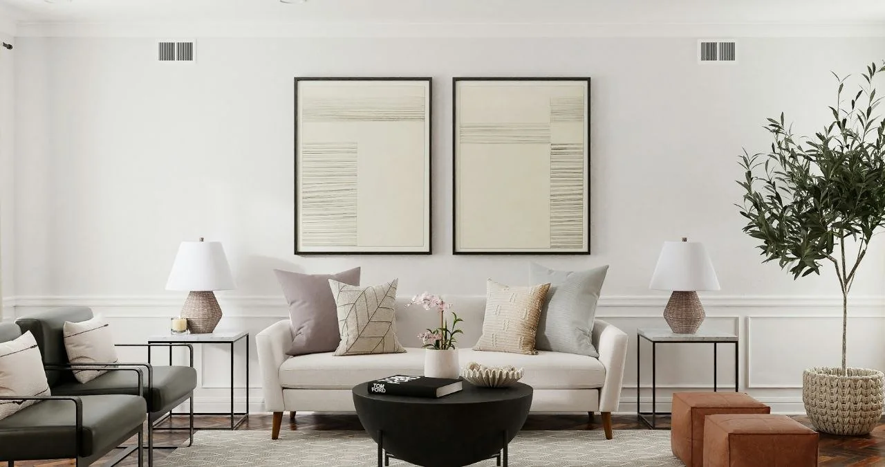 A bright contemporary living room